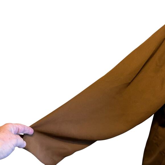 X-LAND DOLCE Jacket Long 2XL VTG USA Dark Brown Rhinestones Y2K Boho Whimsy Goth - Picture 5 of 14